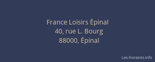 France Loisirs Épinal