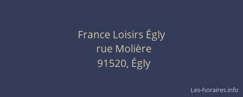 France Loisirs Égly