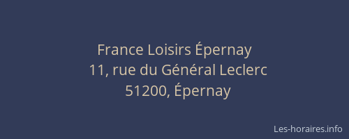 France Loisirs Épernay