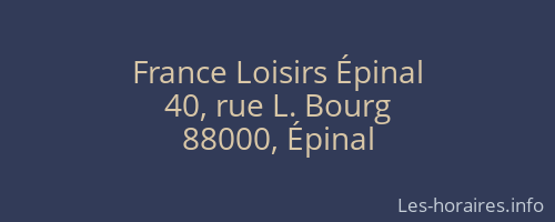 France Loisirs Épinal