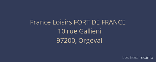 France Loisirs FORT DE FRANCE