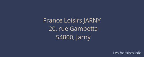 France Loisirs JARNY