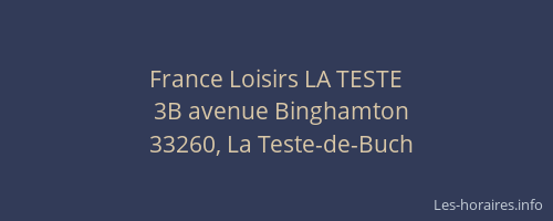 France Loisirs LA TESTE