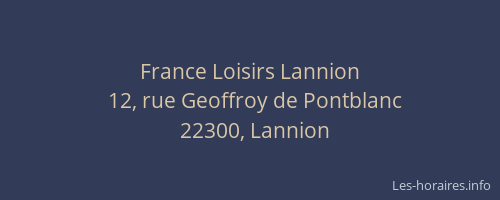 France Loisirs Lannion