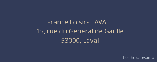 France Loisirs LAVAL