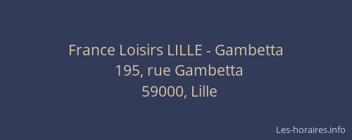 France Loisirs LILLE - Gambetta