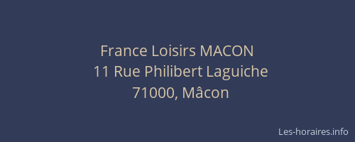 France Loisirs MACON