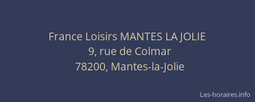France Loisirs MANTES LA JOLIE