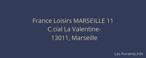 France Loisirs MARSEILLE 11
