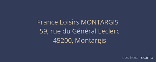 France Loisirs MONTARGIS