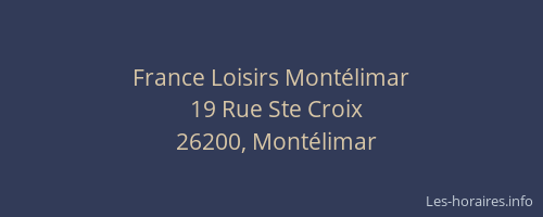 France Loisirs Montélimar