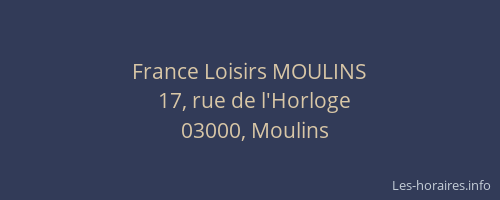 France Loisirs MOULINS