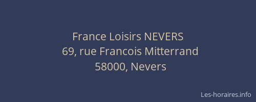 France Loisirs NEVERS