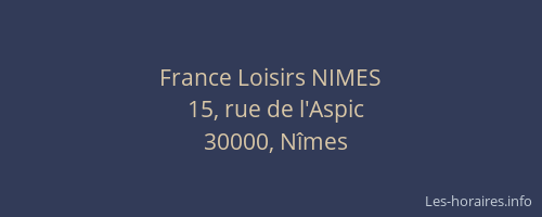 France Loisirs NIMES
