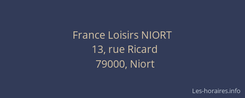 France Loisirs NIORT
