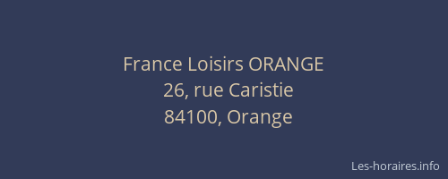 France Loisirs ORANGE