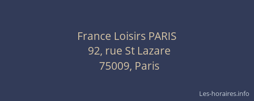 France Loisirs PARIS