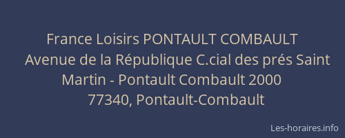 France Loisirs PONTAULT COMBAULT