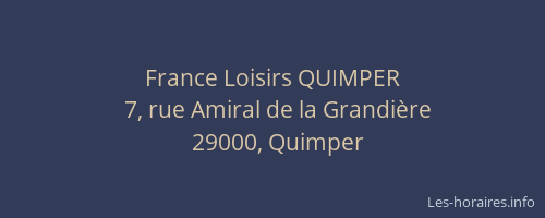 France Loisirs QUIMPER