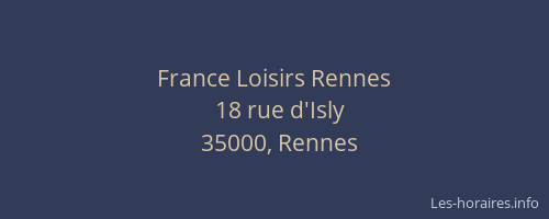 France Loisirs Rennes