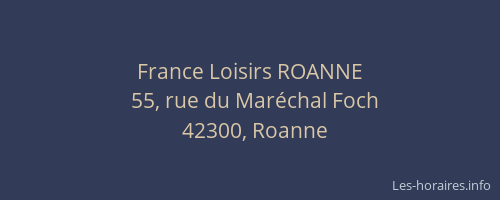 France Loisirs ROANNE