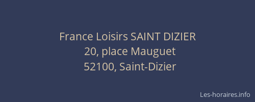 France Loisirs SAINT DIZIER