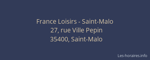 France Loisirs - Saint-Malo