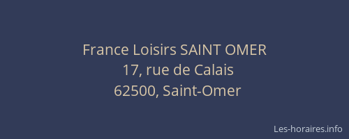 France Loisirs SAINT OMER