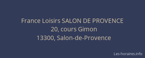 France Loisirs SALON DE PROVENCE