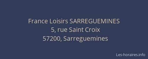 France Loisirs SARREGUEMINES