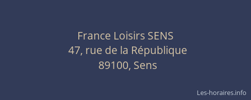 France Loisirs SENS