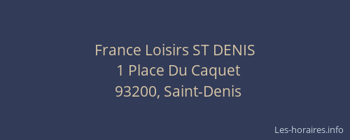 France Loisirs ST DENIS