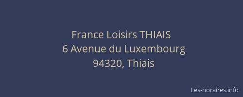 France Loisirs THIAIS