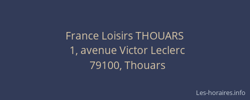 France Loisirs THOUARS