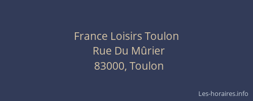 France Loisirs Toulon