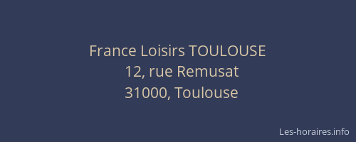 France Loisirs TOULOUSE