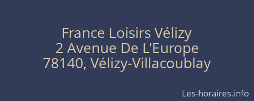 France Loisirs Vélizy