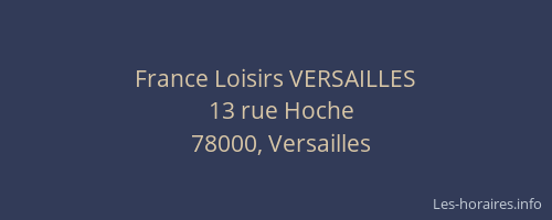 France Loisirs VERSAILLES