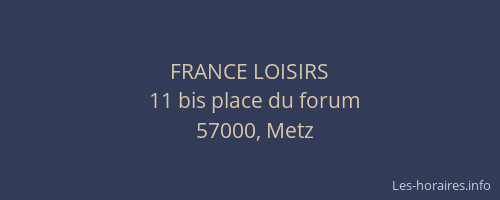 FRANCE LOISIRS