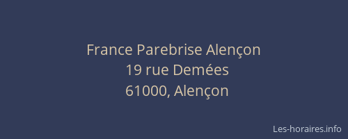 France Parebrise Alençon