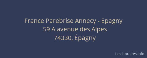 France Parebrise Annecy - Epagny