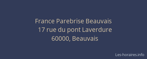 France Parebrise Beauvais