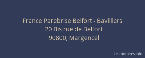 France Parebrise Belfort - Bavilliers