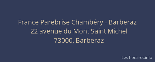 France Parebrise Chambéry - Barberaz