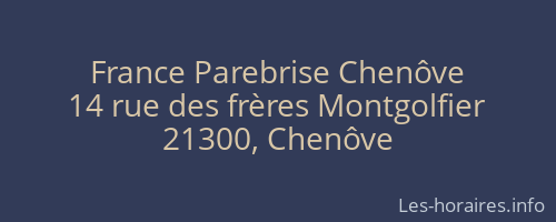 France Parebrise Chenôve