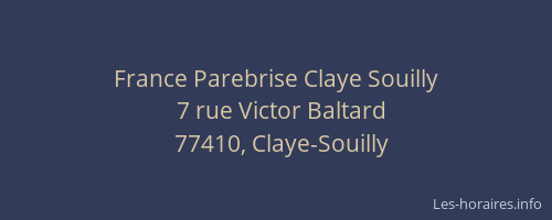 France Parebrise Claye Souilly