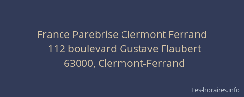 France Parebrise Clermont Ferrand