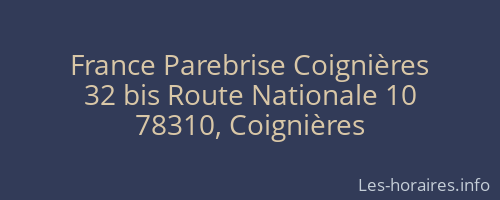 France Parebrise Coignières
