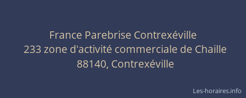 France Parebrise Contrexéville