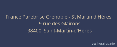 France Parebrise Grenoble - St Martin d'Hères